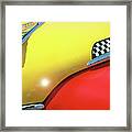 Vintage Checker Cab Hood Framed Print