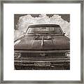 Vintage Chevy Chevelle Super Sport In Sepia Western Tones Framed Print