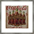 Vintage Coca Cola Sign Framed Print