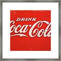 Vintage Coke Signature Sign Framed Print