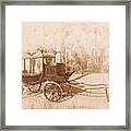 Vintage Funeral Hearse Framed Print