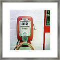 Vintage Gas Station Air Pump Framed Print