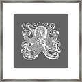 Vintage Octopus Illustration Framed Print