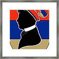 Vintage Red And Blue German Student Corps Colors Framed Print