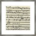 Vintage Score Of The Magic Flute By Mozart Framed Print