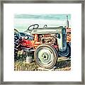 Vintage Tractors Pei Square Framed Print