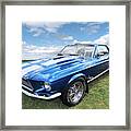 Vintage V8 Blues - Mustang V8 - Square Framed Print