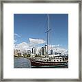 Vintage Vancouver Sailing Boat - Digital Oil Framed Print
