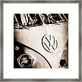 Volkswagen Vw Bus Emblem -1355s Framed Print