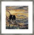 Vulture With Oncoming Storm Framed Print