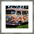 Vw Psychedelic Microbus Framed Print