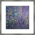 Wading Through The Flowers Framed Print