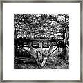 Wagon Tongue - Black And White Framed Print