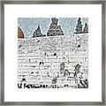 Wailing Wall And Dome Of The Rock Framed Print