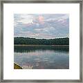 Walden Pond Morning Light Concord Ma Red Clouds Framed Print