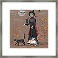 Walking With The Pets Framed Print