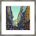 Walkway Over The Street - Lisbon Framed Print