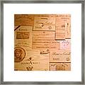 Wall Decorated With Used Wine Crates Framed Print