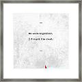 Walt Whitman Quotes - Literary Quotes - Book Lover Gifts - Typewriter Quotes - Love Quotes Framed Print