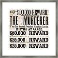 Wanted Poster For The Assassins Framed Print