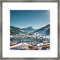 Warm Winter Day In Kirchberg Town Of Austria Framed Print