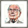 Warren Buffett Portrait #1 Framed Print