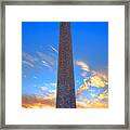 Washington Monument At Sunset Framed Print