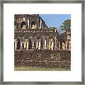 Wat Chang Lom Lion Figures On Main Chedi Dthst0122 Framed Print