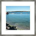 Watching A Coupeville Boat Parade Framed Print