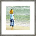 Watching The Waves Framed Print