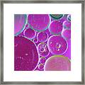Water And Oil Bubbles Framed Print