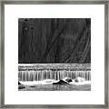 Water Fall In Black And White Framed Print