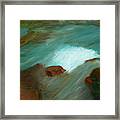 Water Over The Rocks Framed Print