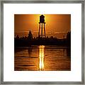 Water Tower At Sunset Framed Print