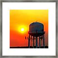 Water Tower Sunset Framed Print
