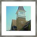 Watercolor Cathedral Cafe Framed Print