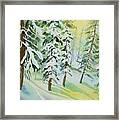 Watercolor - Colorado Winter Tranquility Framed Print