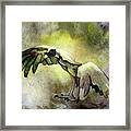 Watercolor Painting Of African Vulture With Wings Outstretched A Framed Print