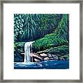 Waterfall In The Forest Framed Print