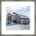 Waterford Barn In Winter Framed Print