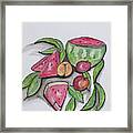 Watermelons And Apples Framed Print