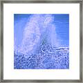 Wave Stand Painted Blue Framed Print