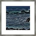 Waves And Wind Framed Print