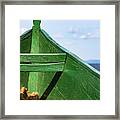 Waves And Wood Framed Print