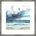 Waves Before The Storm Framed Print