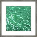 Waves - Green Framed Print