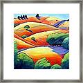 Waves Of Hills Framed Print