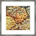 Wavy Water On Colorful Rocks Framed Print