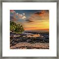 Wawaloli Beach Sunset Framed Print