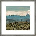 Weavers Needle Painterly Framed Print